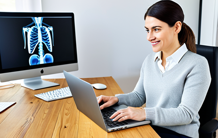 Telehealth Consultation**

"A professional woman in her 30s, fully clothed in a modest blouse and sweater, participating in a telehealth consultation on her laptop in a bright and modern home office, appropriate attire, safe for work, professional setting, perfect anatomy, well-formed hands, correct proportions, natural pose, family-friendly, high quality, digital illustration."

**