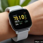 Home 23 예방 중심 헬스케어의 연구 개발 동향 - A modern healthcare setting showing a diverse adult wearing a sleek, lightweight wearable health mon...